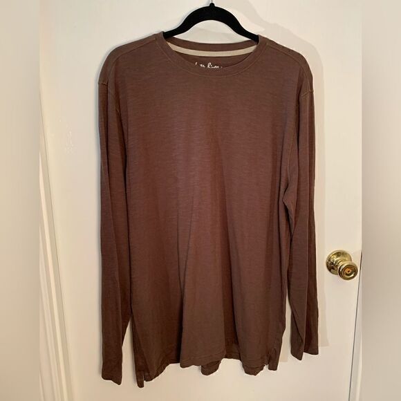 North River outfitters EUC brown long sleeve tee shirt Size Large - Picture 1 of 3